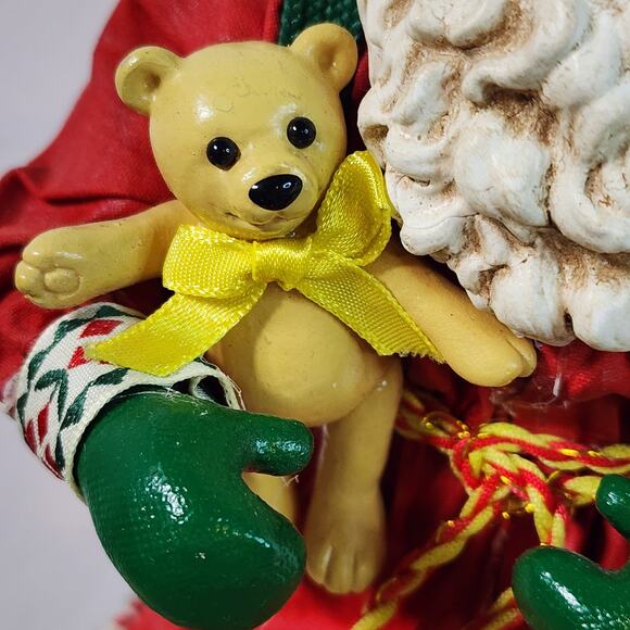 1994 Possible Dreams Clothtique Santa with Teddy Bears Figurine 10" - Picture 6 of 10